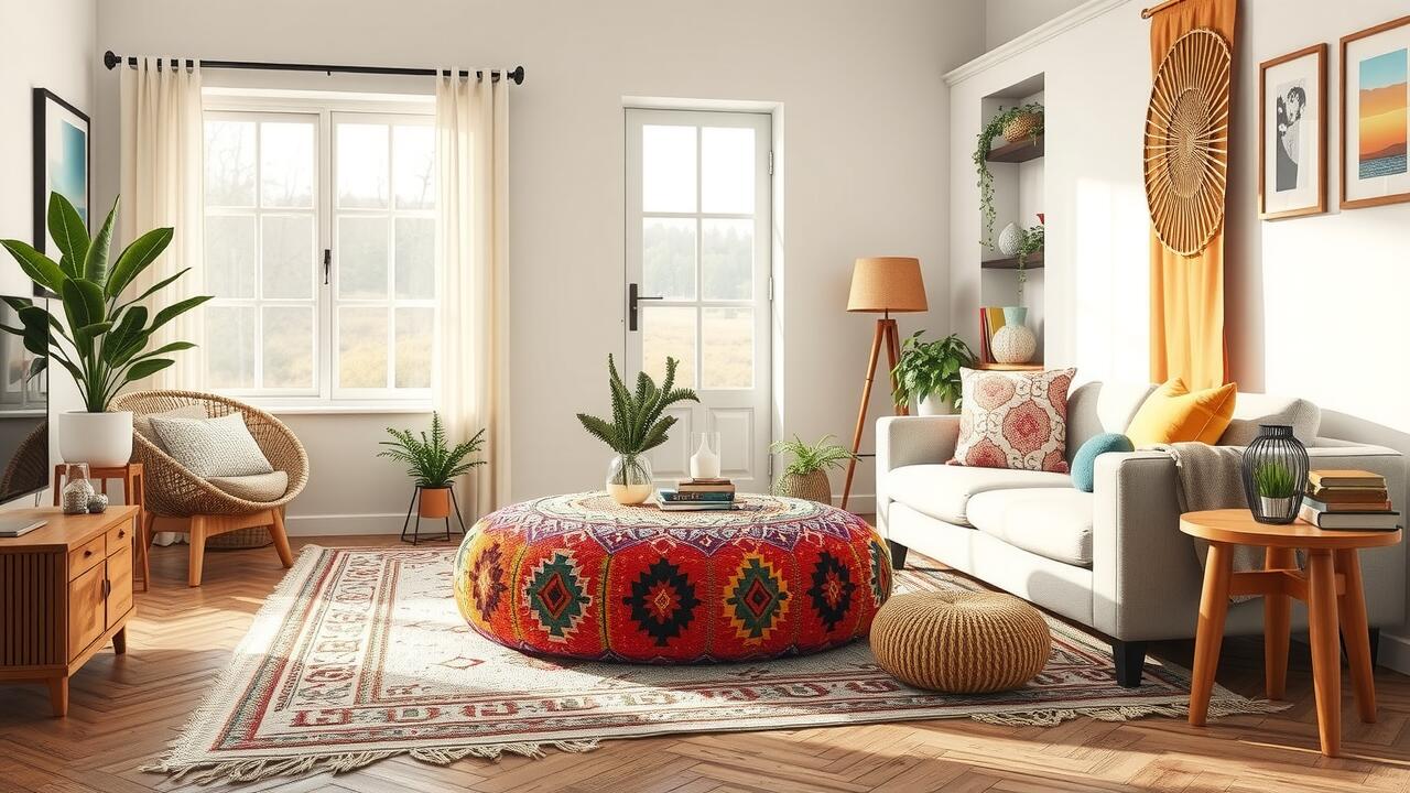 How do you use poufs in a living room?