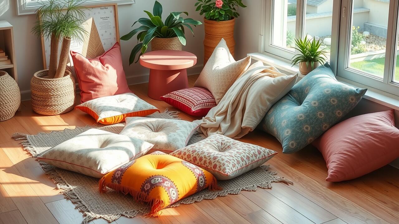 What are Japanese floor cushions called?