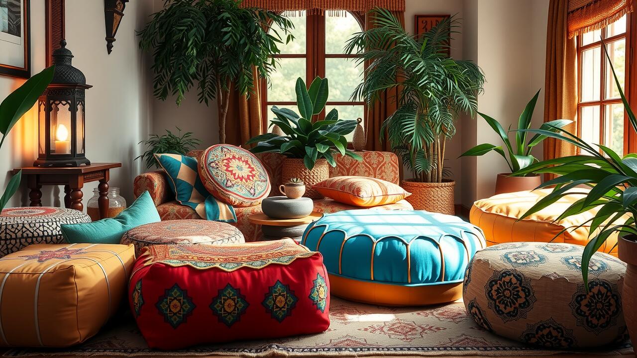 What is a moroccan pouf used for?